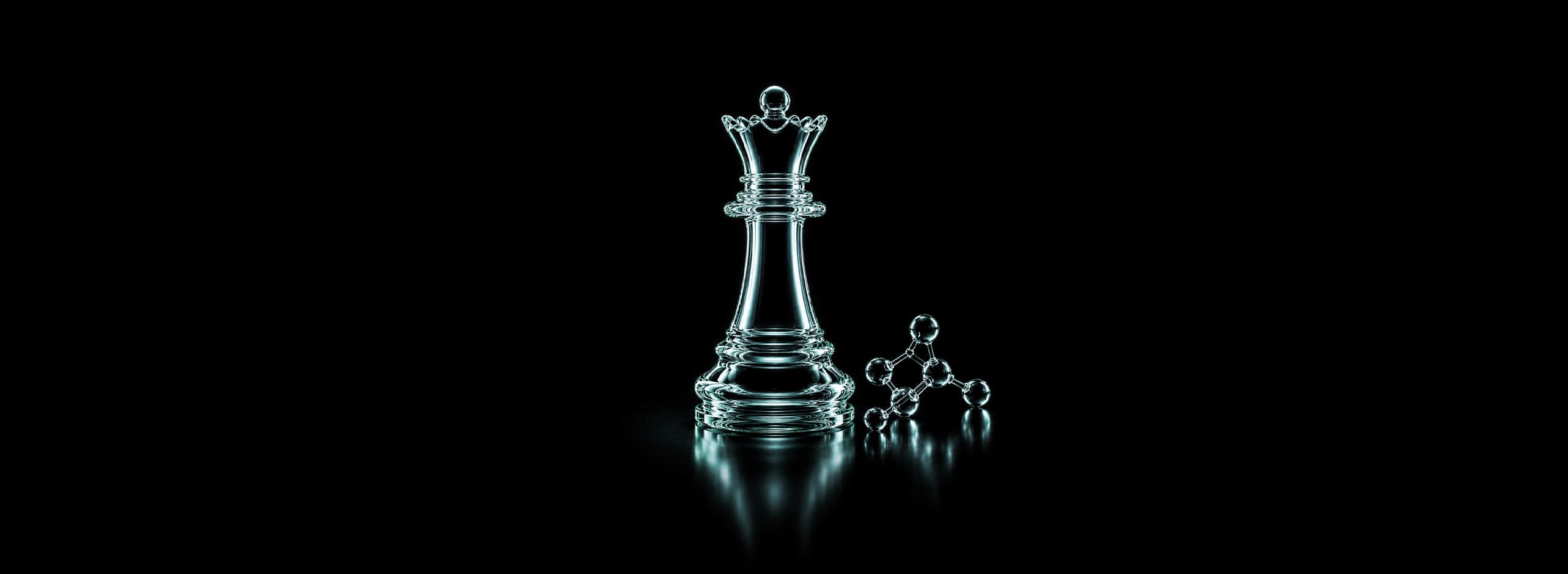 Glass chess piece