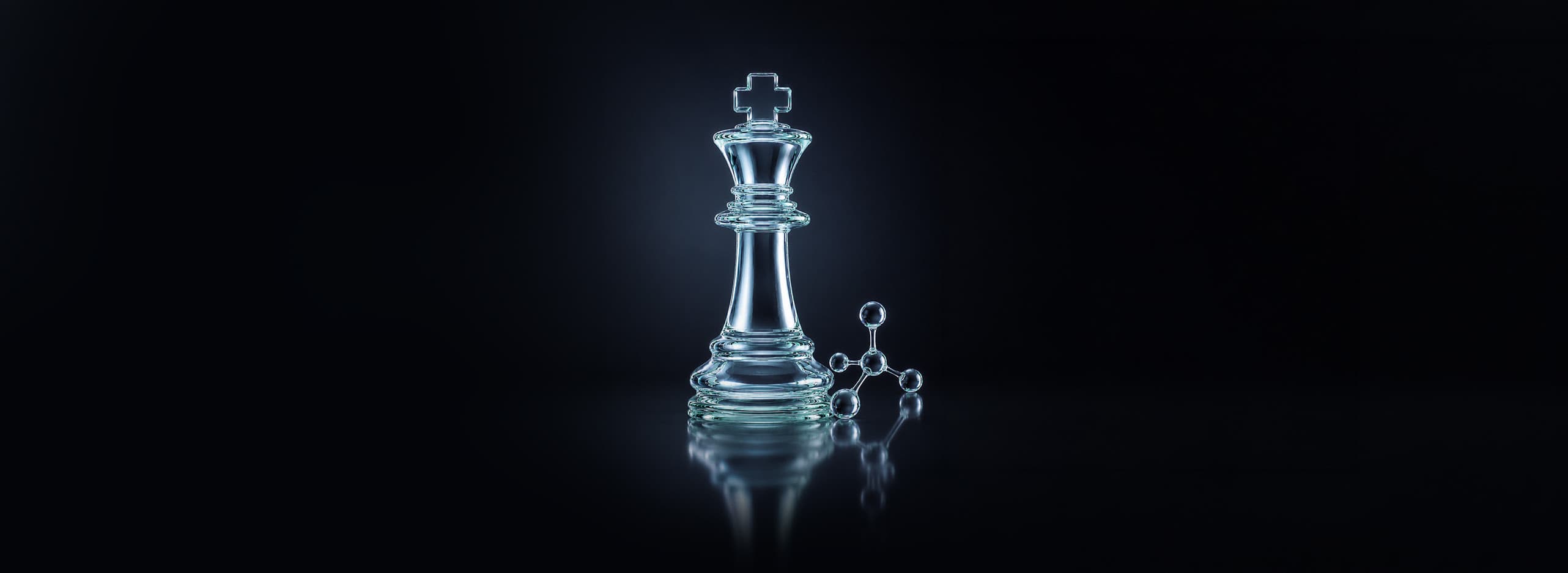 Glass chess piece
