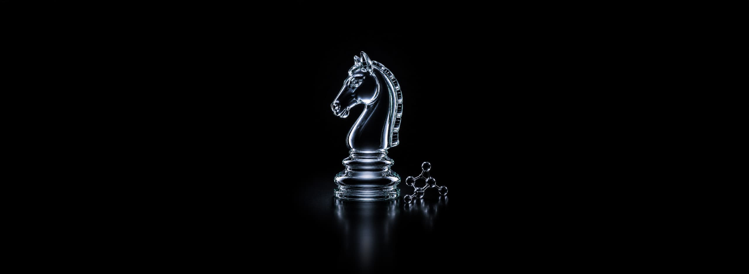 Glass chess piece