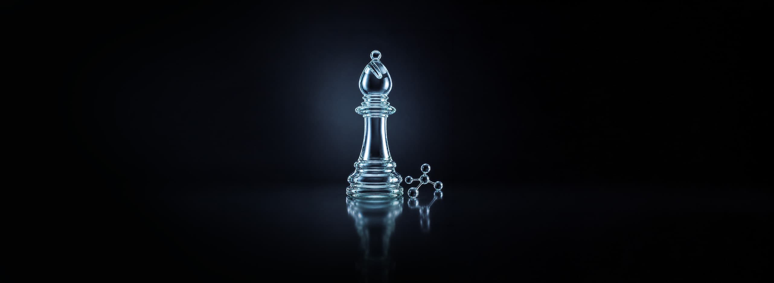 Glass chess piece